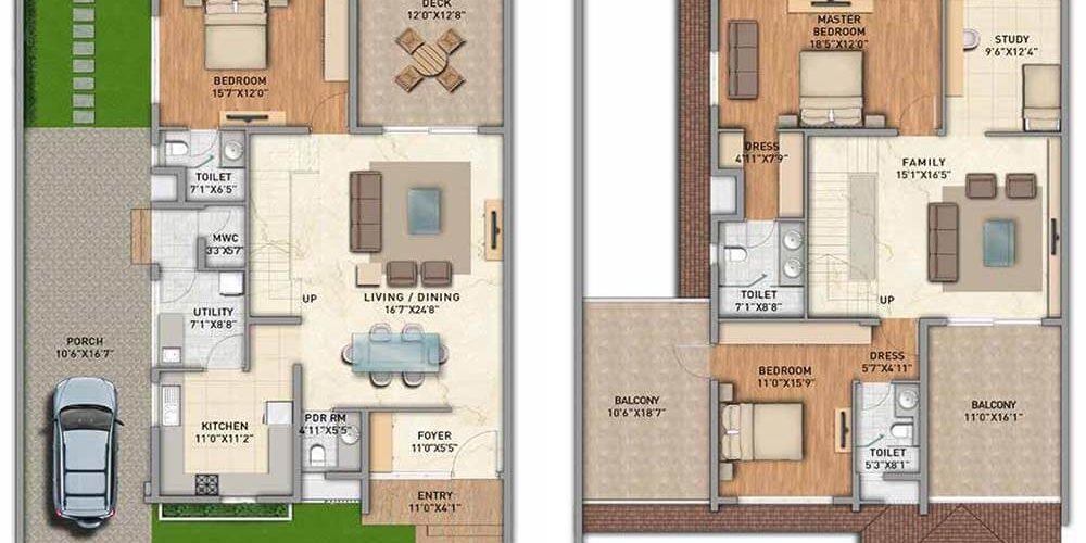 3-BHK-Semi-Detached-East-2600-Adarsh-Tranqville-Villas
