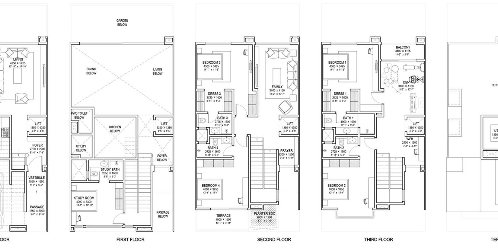 4.5BHK-Row-House-B1-Sobha-Crystal-Meadows-Row-House-Villa-Mullur