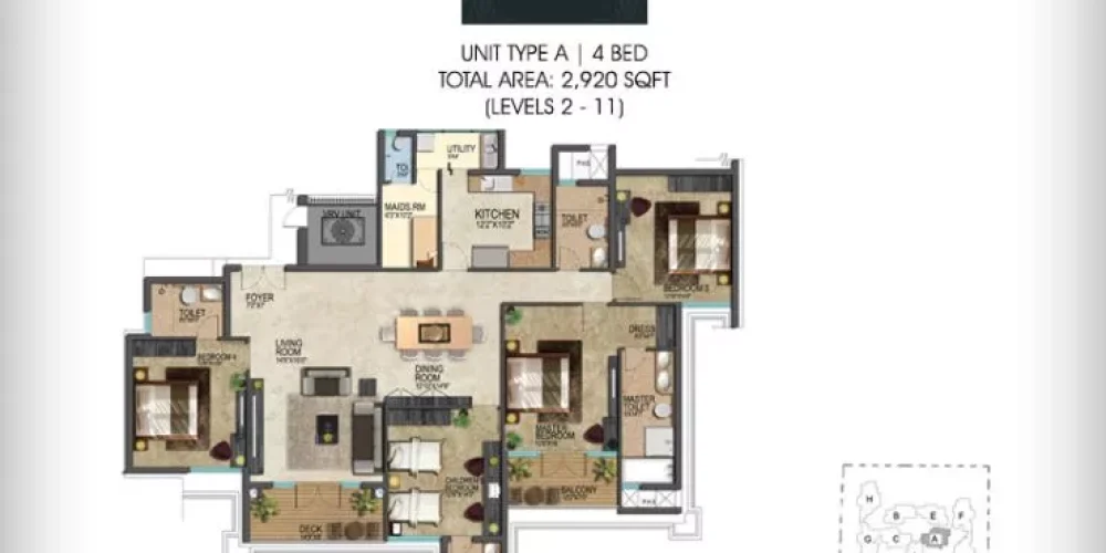 4BHK-2920-Prestige-Leela-Residences