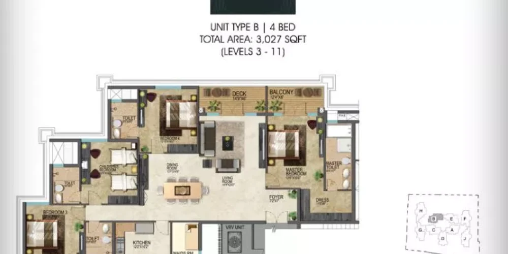 4BHK-3027-Prestige-Leela-Residences
