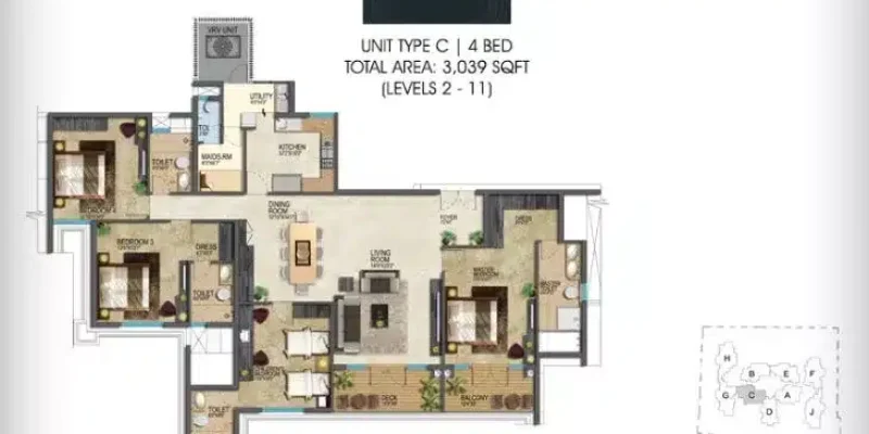 4BHK-3039-Prestige-Leela-Residences