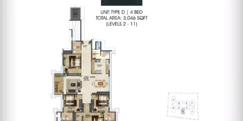 4BHK-3046-Prestige-Leela-Residences