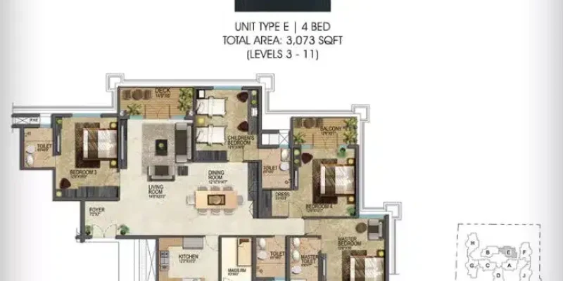 4BHK-3073-Prestige-Leela-Residences