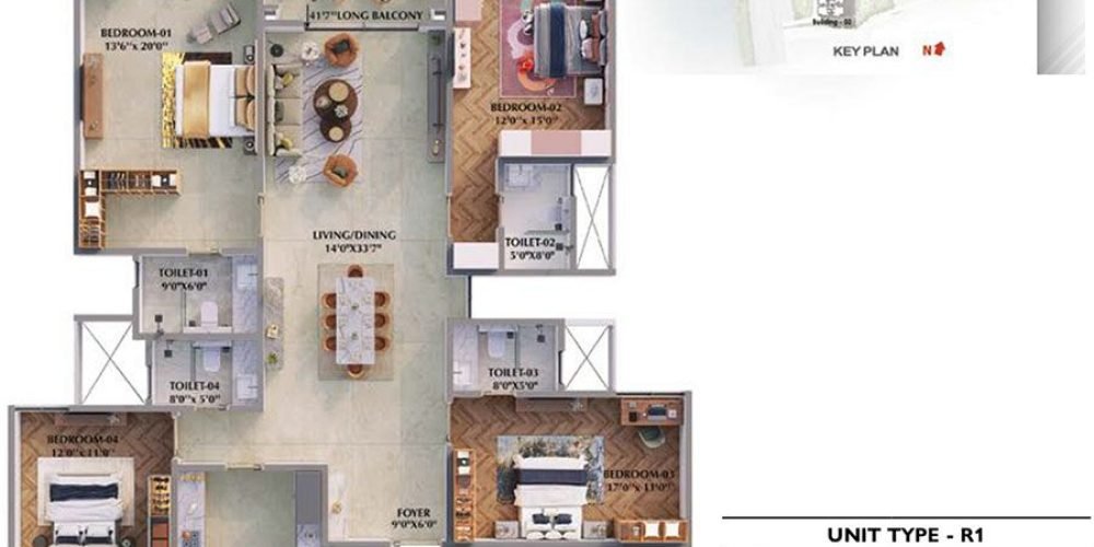 4BHK-Infinia-2956-Prestige-Raintree-Park