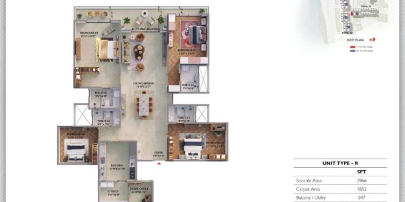 4BHK-Infinia-2966-Prestige-Raintree-Park