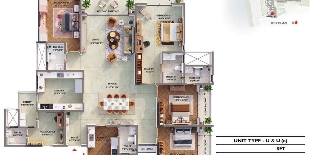 5BHK-Aurum-3692-Prestige-Raintree-Park