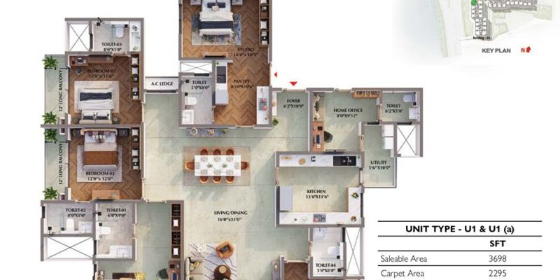 5BHK-Aurum-3698-Prestige-Raintree-Park
