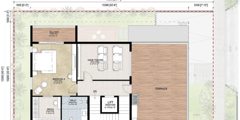 Triplex-4BHK-Villa-40x64-Second-Capstone-Codename-Reflections-Villas