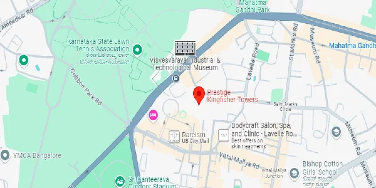 prestige-kingfisher-towers-location-map