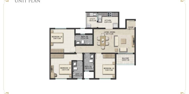 sobha-royal-pavilion-3-bhk-floorplan-scaled